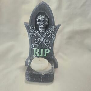 Tombstone RIP Votive Tealight Candle Holder Halloween SHMk